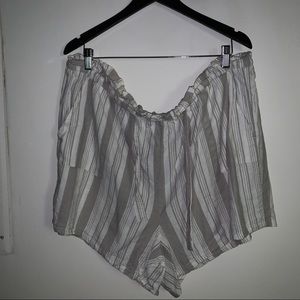 Torrid Stripe Linen Shorts